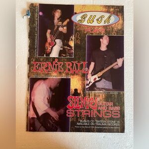 Ernie Ball Slinky Guitar and Bass Strings Pinup of Bush